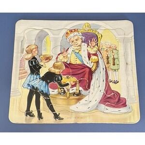Platt & Munk Vintage Puzzle‎ Cardboard Old King Cole Nursery Rhyme Made in USA